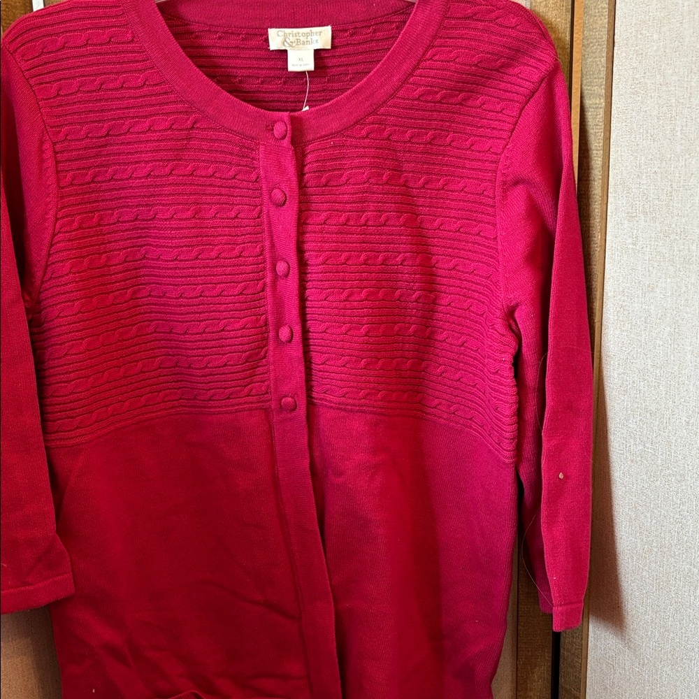 FINAL MARKDOWN Christopher & Banks Vibrant Knit Sweater xl NWT